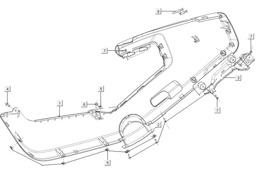 Motorscherm rechts Niu M+ Sport blauw