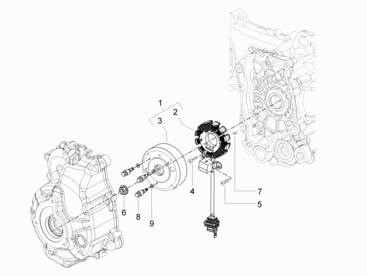 Ontsteking - Stator - Vliegwiel Gilera Runner 200 VXR 4-takt 2006