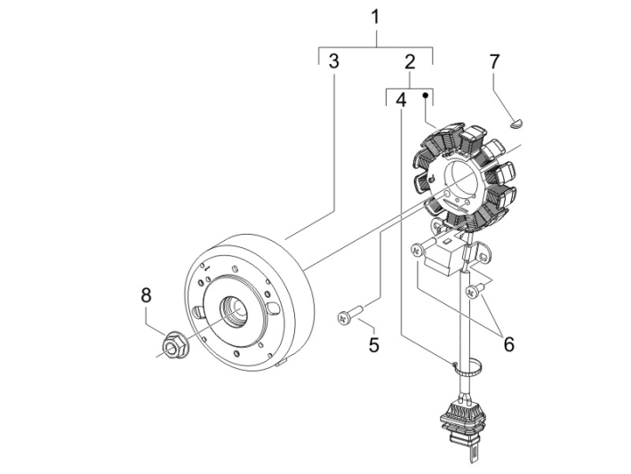 Ontsteking - Stator - Vliegwiel Gilera Runner 50 SP 50 2-takt LC 2010-2017
