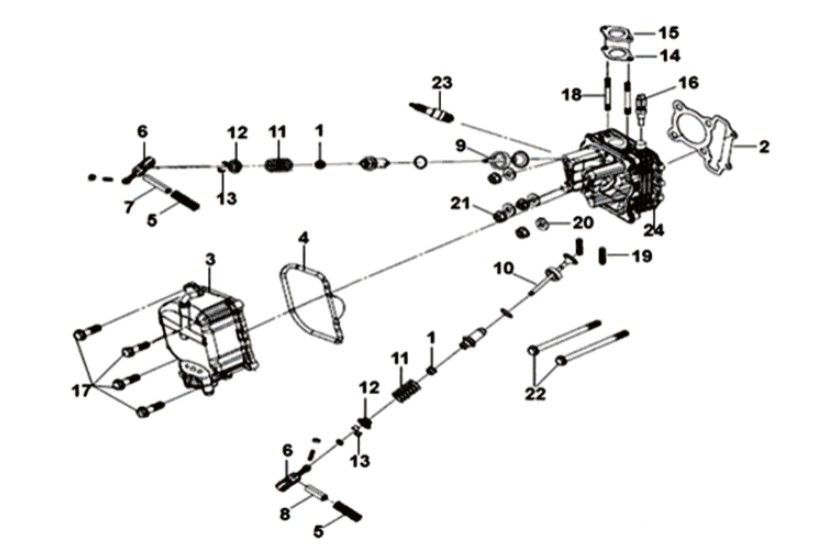 Cylinder head Sym Orbit II 125i E4