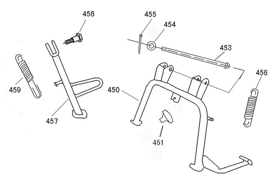 Middenstandaard - Zijstandaard AGM R8
