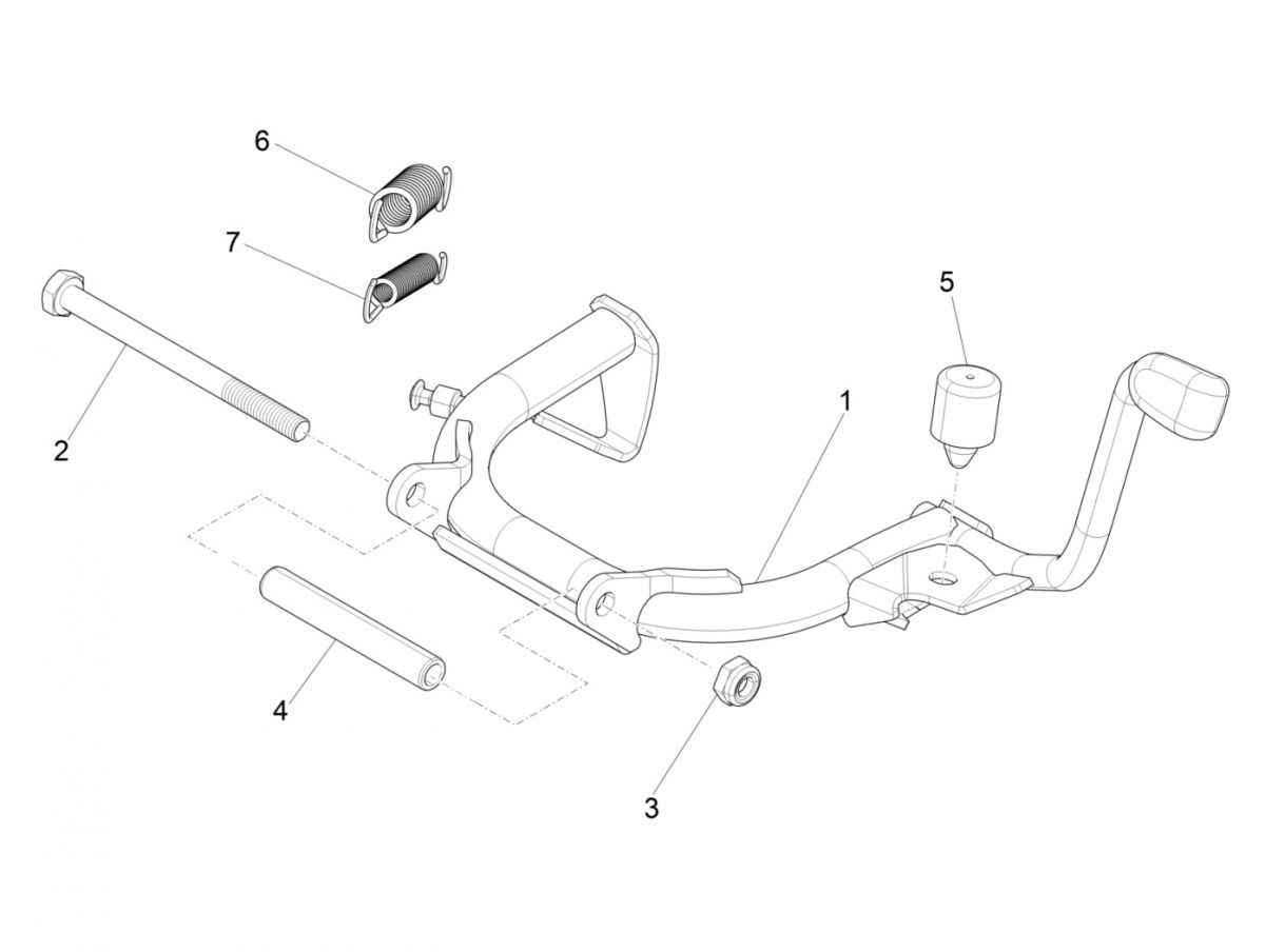Middenstandaard Vespa Sprint 125 3V IE ABS Euro 5 2021