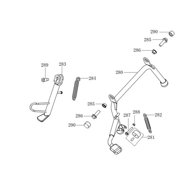 Middenstandaard - Zijstandaard AGM Veterano