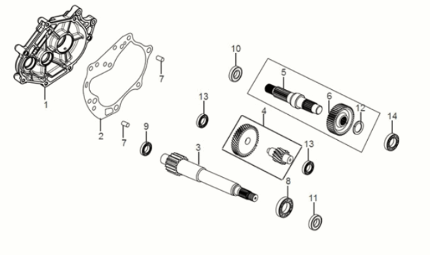 Mission case - drive shaft Sym Symphony ST 50 E5
