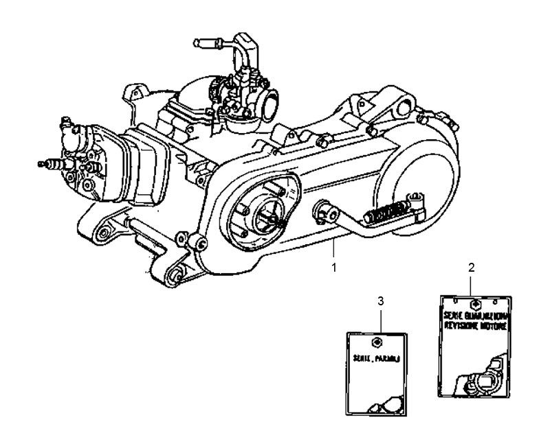 Motorblok compleet Gilera Runner 50 2-takt LC 1998-2005