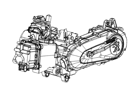 Motor Peugeot Django 125 Allure E3 2014-2017