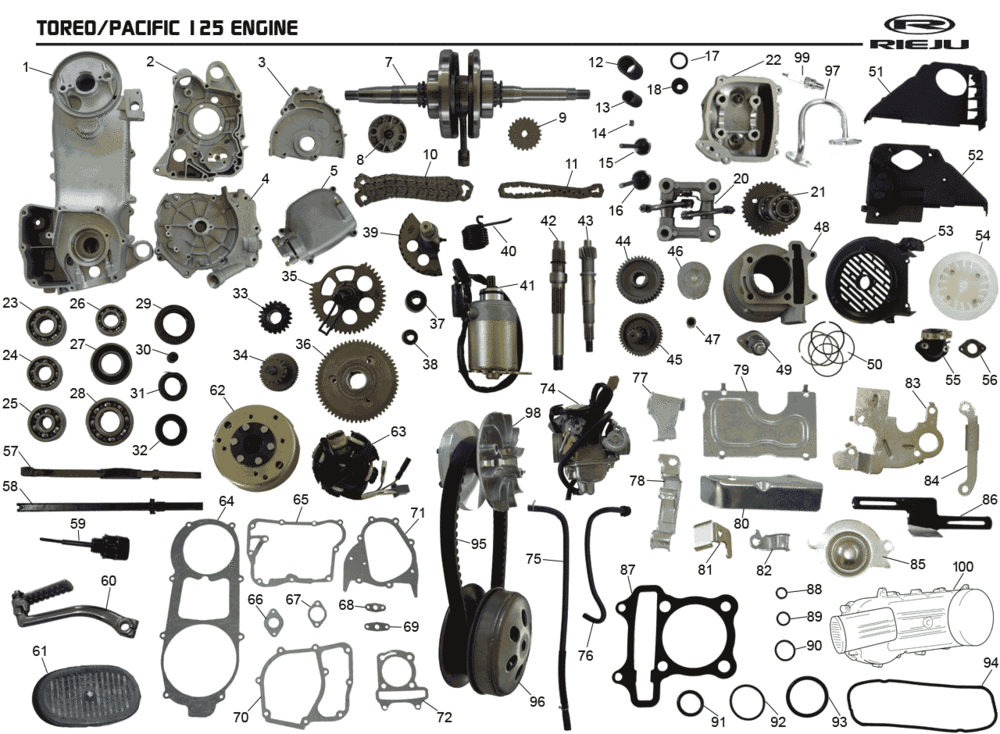 pakkingset motor piaggio piaggio 125cc lc 2 takt