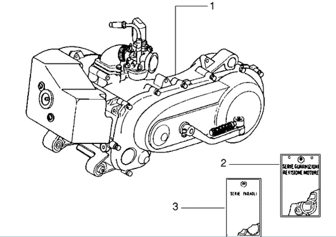 Motorblok compleet Piaggio Zip RST 50 2-takt AC