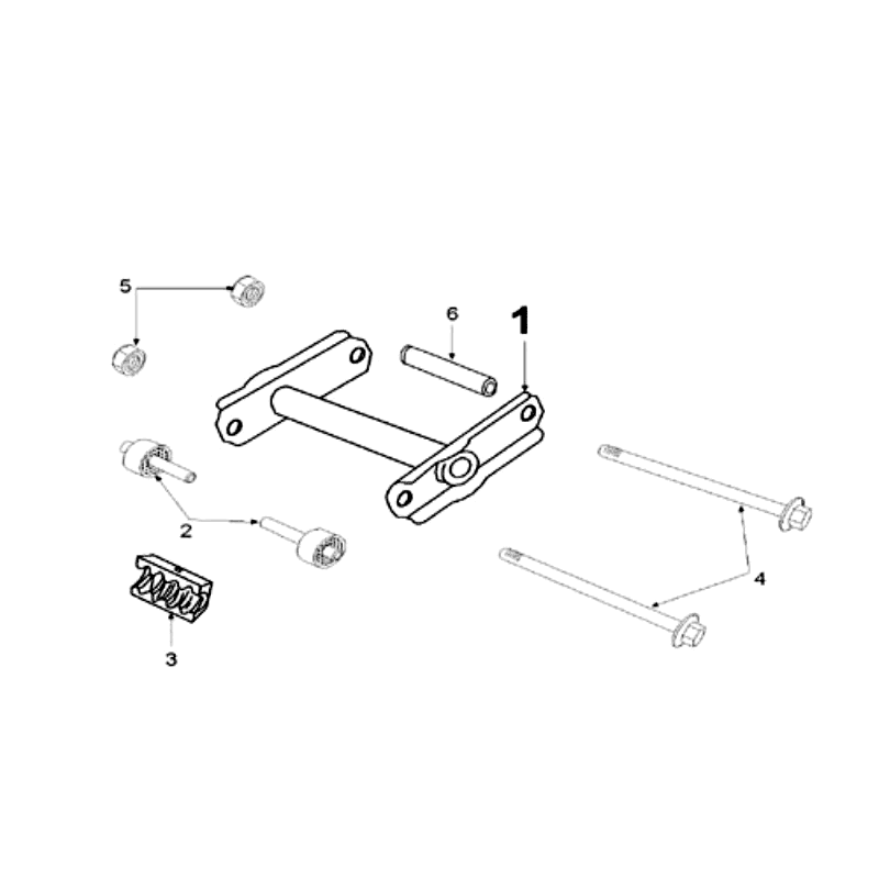 Motorophanging kort Peugeot Speedfight 2 50 2-takt LC zilver