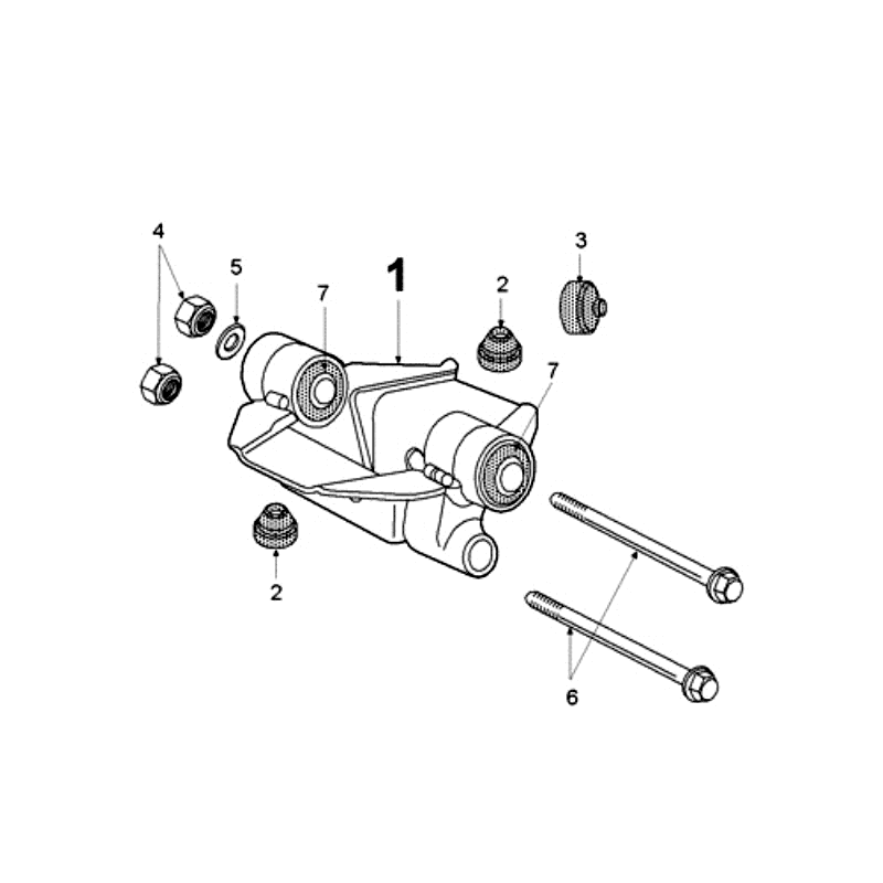 Motorophanging Peugeot Fox olietank rood