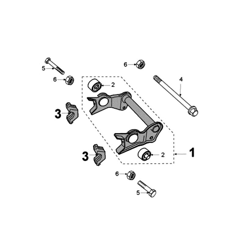 Motorophanging Peugeot Jet Force 50 2-takt LC wit