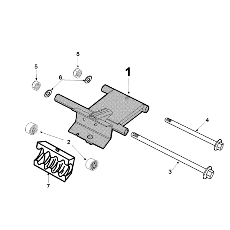 Motorophanging Peugeot Ludix 14 zwart
