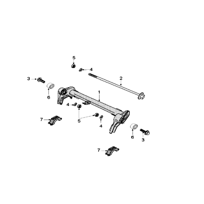 Motorophanging Peugeot Speedfight 3 50 2-takt AC Grijs