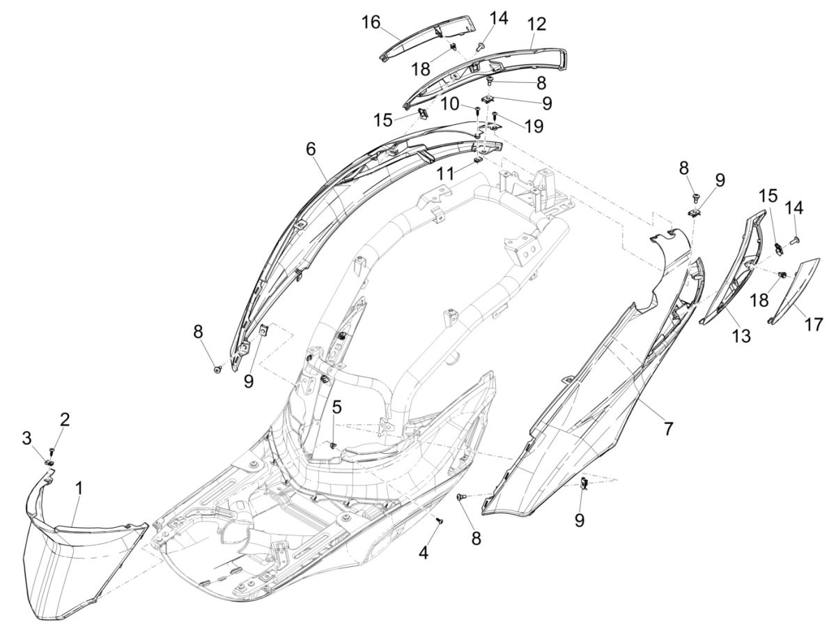 Motorschermen Piaggio Liberty 125 IGET 3V IE ABS Euro 4 2015-2019