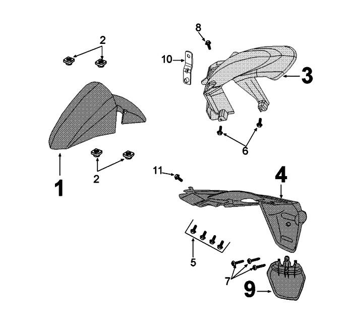 Mudguard Peugeot Kisbee 2-takt