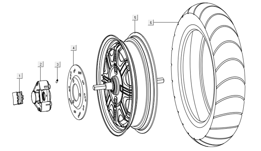 Achterwiel - Motor Niu N-pro
