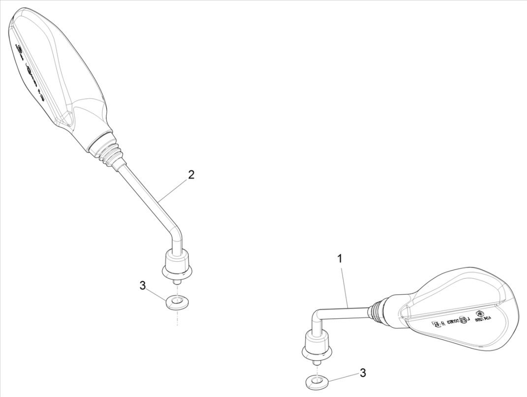 Spiegels Piaggo Zip 50 4-takt IGET 3V Euro 5