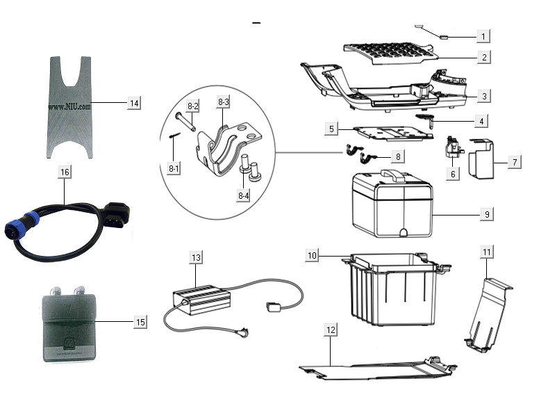 Accu - Treeplank Niu N-GT