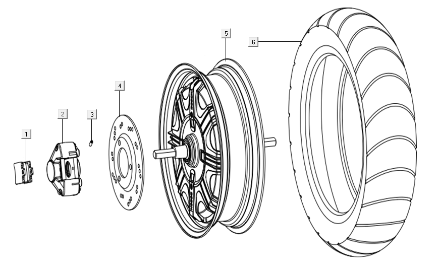 Achterwiel - Elektromotor Niu N-GT
