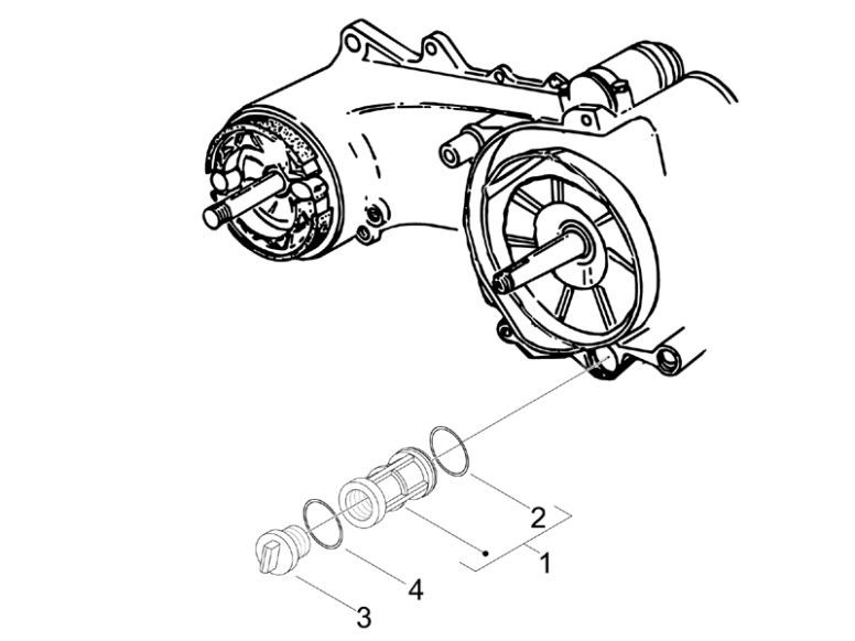 Oliefilter Vespa LX 50 4-takt 2V AC 25km/u