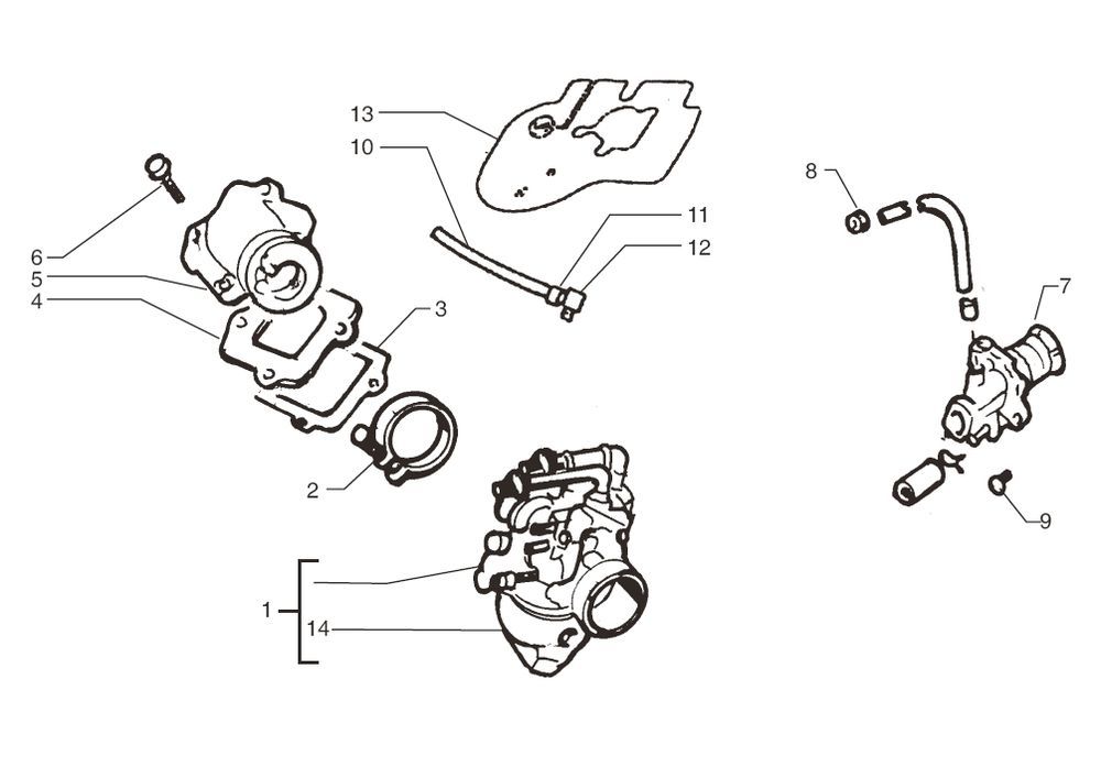Oliepomp- Carburateur Yamaha Jog-R 50 2-takt AC