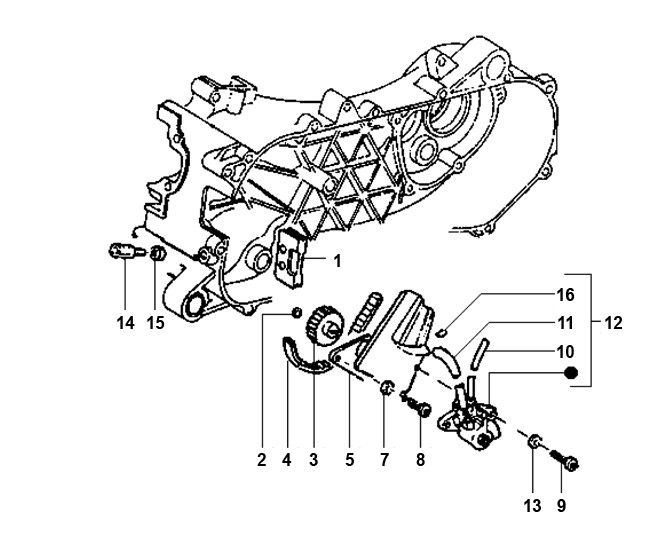 Oliepomp Piaggio Typhoon 50 2-takt AC 1998-2005