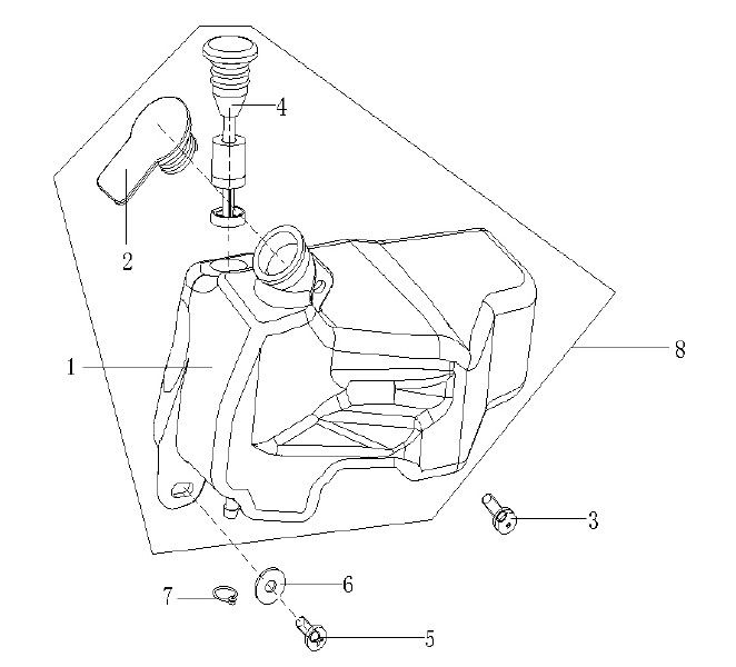Olietank Generic Cracker 50 2-takt zwart 2010 25