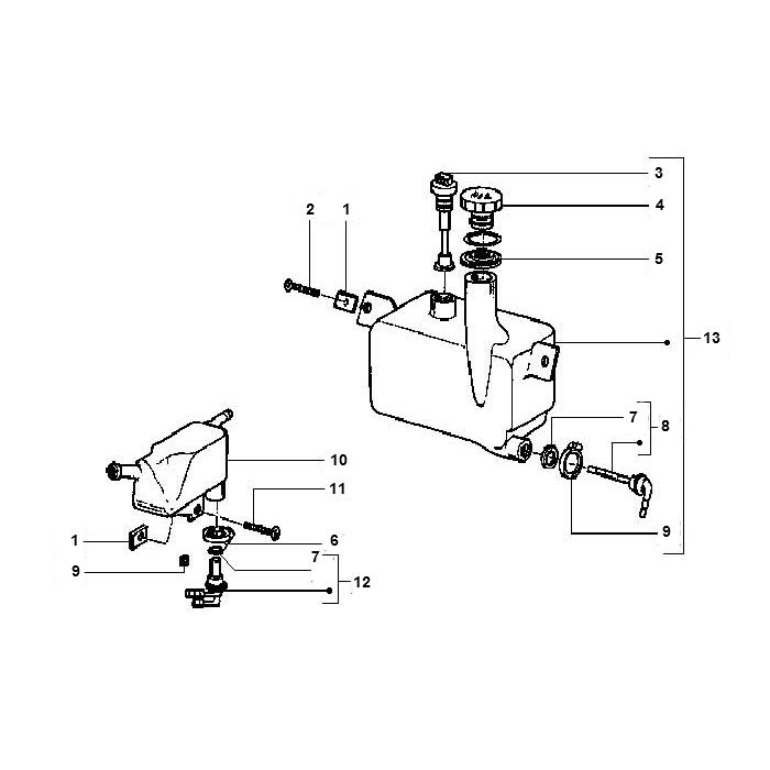 Olietank Gilera Runner 50 2-takt LC 1998-2005