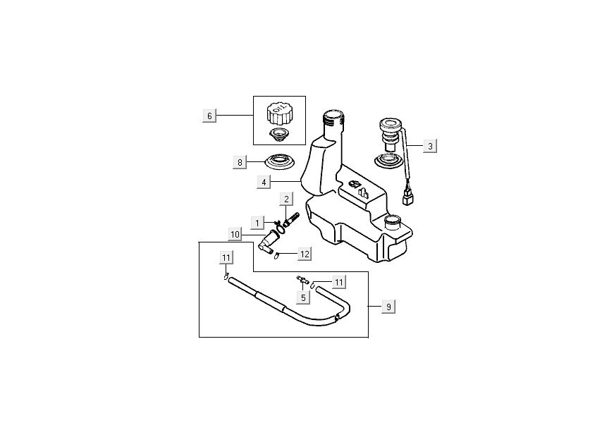 Olietank Kymco DJ 2-takt Zilver