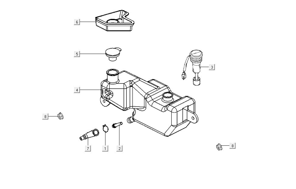 Olietank Kymco G-Dink 2-takt Donkergrijs
