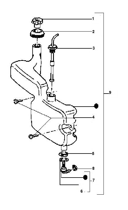 Olietank Piaggio Typhoon 50 2-takt AC 1998-2005