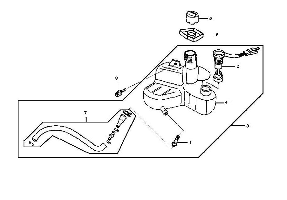 Olietank Sym Jet Euro-X 2-takt