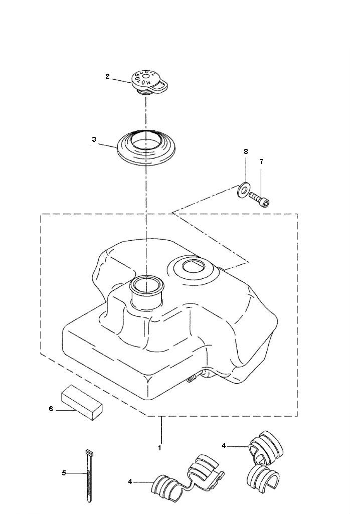 Olietank Yamaha Bw's 2-takt