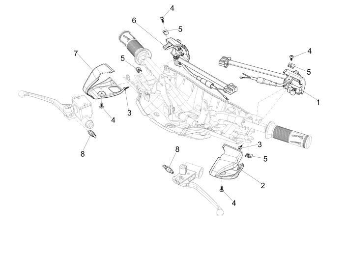Stuurschakelaars Vespa Sprint 50 4-takt 2V 25km/u