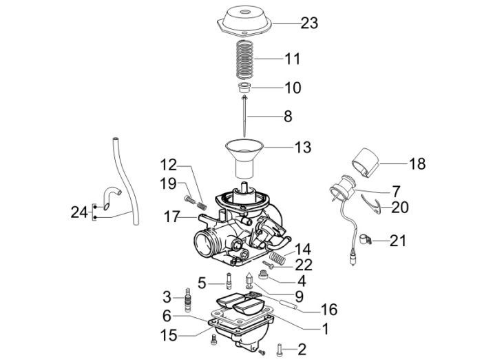 Carburateur Piaggio Liberty 4-takt