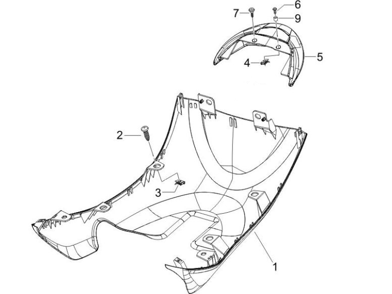 Onderspoiler Piaggio Zip 2000 4-takt AC