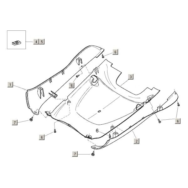 Motorschermen - Onderspoiler Aprilia Mojito Custom 50 2-takt (Piaggio motor) 2004-2010