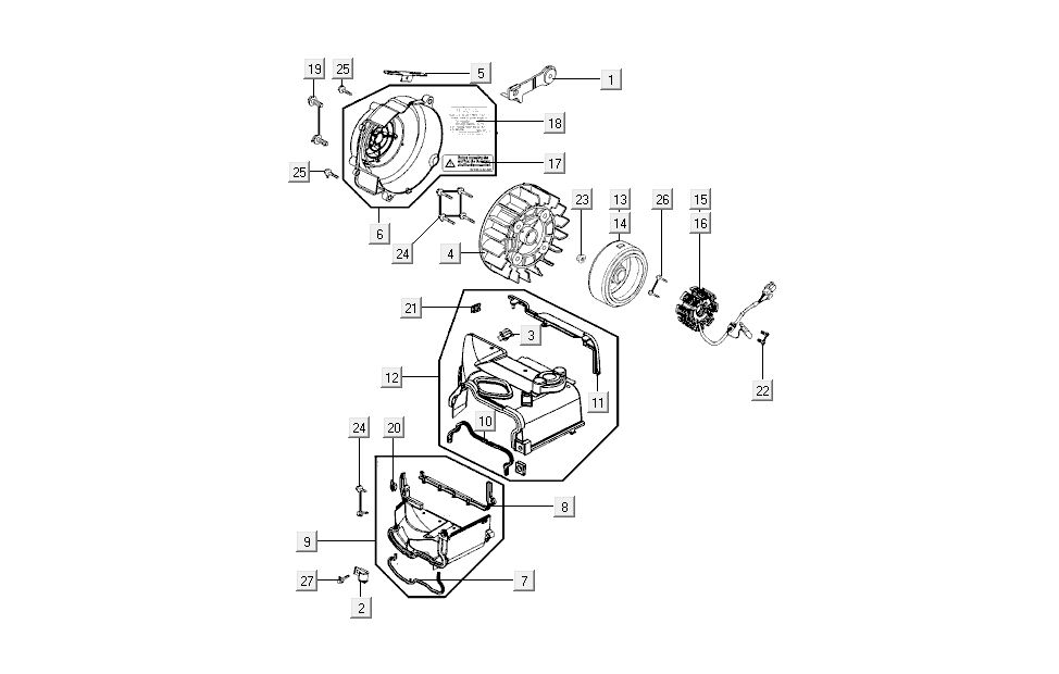 Ontsteking - Stator - Vliegwiel - Koelkappen Kymco New Sento 50i 4-takt zwart
