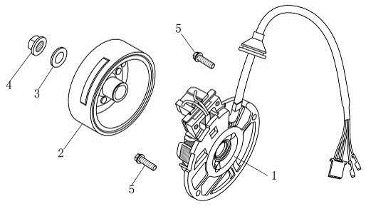 Ontsteking - Stator - Vliegwiel China Venom zwart