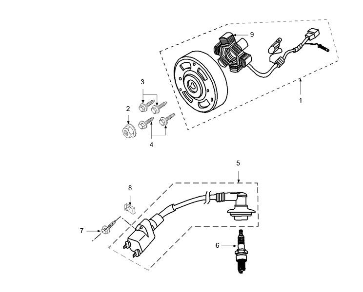 Ontsteking - Stator - Vliegwiel Peugeot Speedfight 3 50 2-takt LC 2-takt