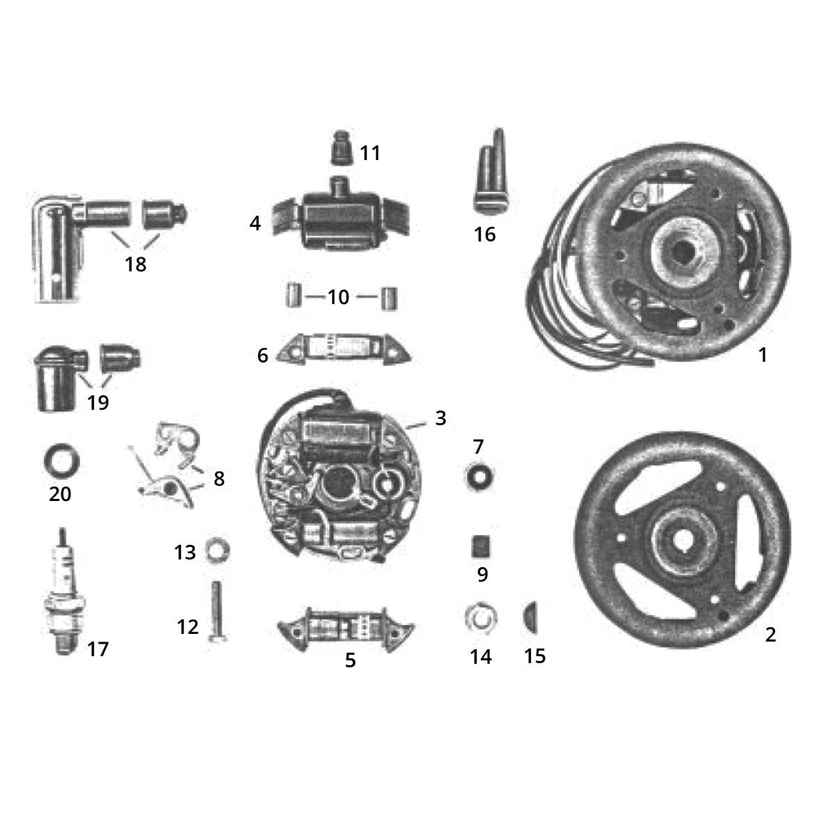 Ontsteking - Stator - Vliegwiel Zundapp C50 Sport 517-21L0