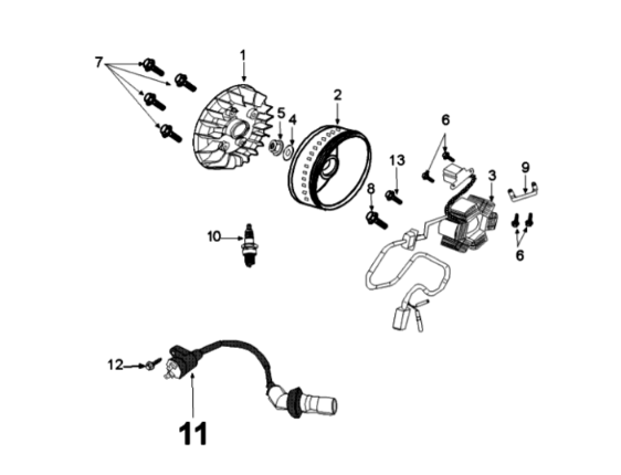 Ontstekingsgedeelte Peugeot Django 125 Allure E3 2014-2017
