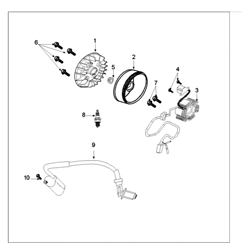 Ontsteking - Stator - Vliegwiel - Bobine - Bougie Peugeot Tweet old zwart