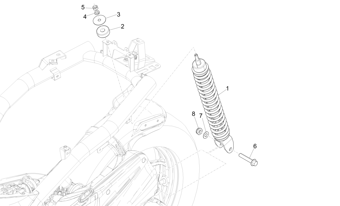 Schokbreker Piaggio Liberty 50 4-takt AC IGET 3V Euro 4