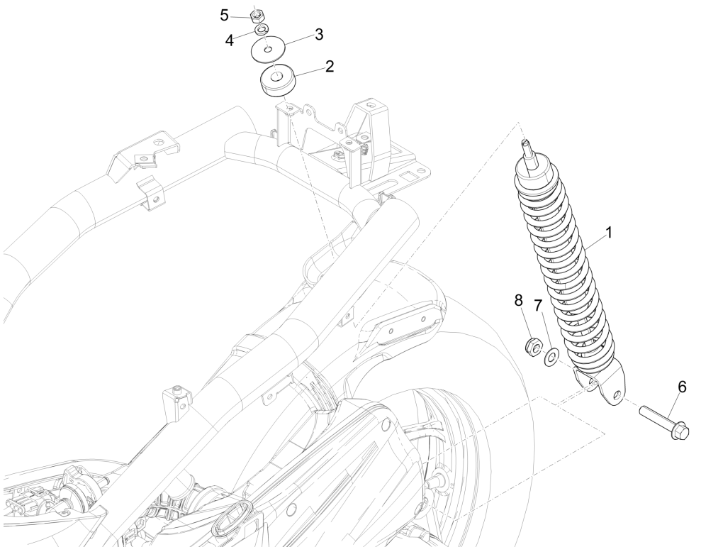 Schokbreker Piaggio Liberty 50 4-takt AC IGET 3V Euro 5
