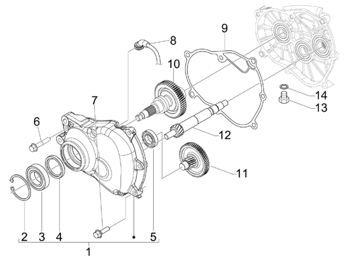 Vertanding - Overbrenging Piaggio Beverly 300 IE ABS Euro 4 2016-2020