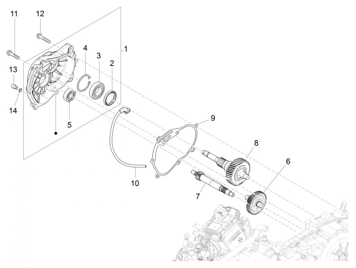 Vertanding - Overbrenging Vespa GTS 300 HPE 4V IE ABS Euro 4 2019