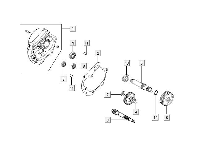 Vertanding - Overbrenging Kymco VP50 4-takt ACzwart