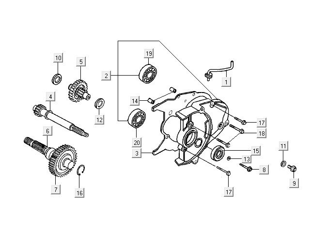 Vertanding - Overbrenging Kymco Yup 50 2-takt AC blauw-zilver