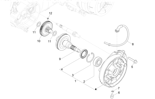 Vertanding - Overbrenging Vespa Primavera 50 4-takt IGET 3V Euro 4